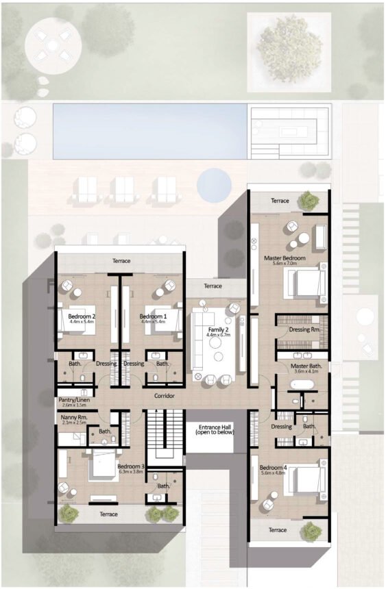 Floor Plans of Fairway Vistas - 6 Bedrooms Villas