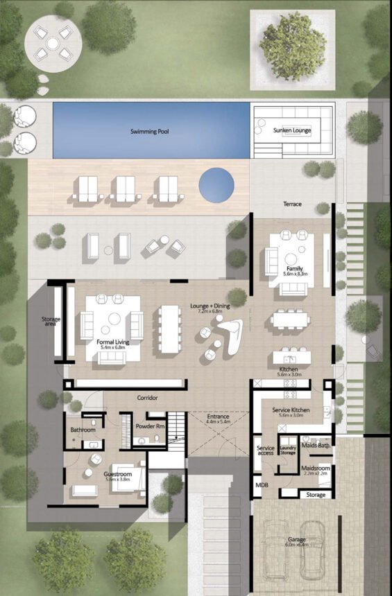 Floor Plans of Fairway Vistas - 6 Bedrooms Villas