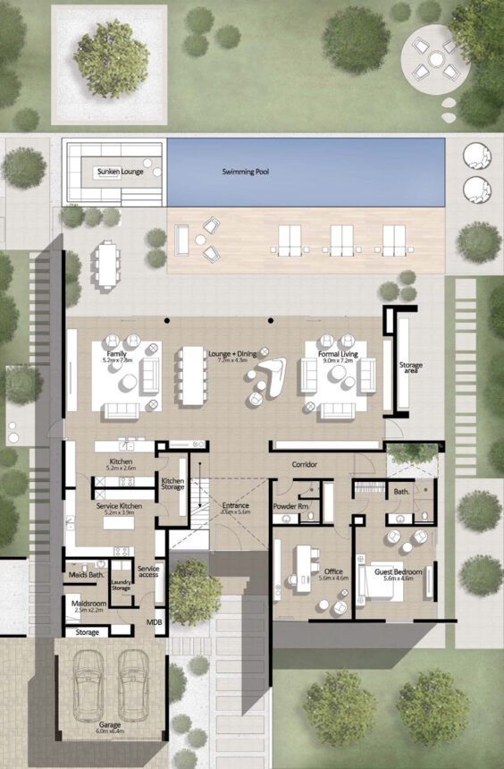 Floor Plans of Fairway Vistas - 7 Bedrooms Villas