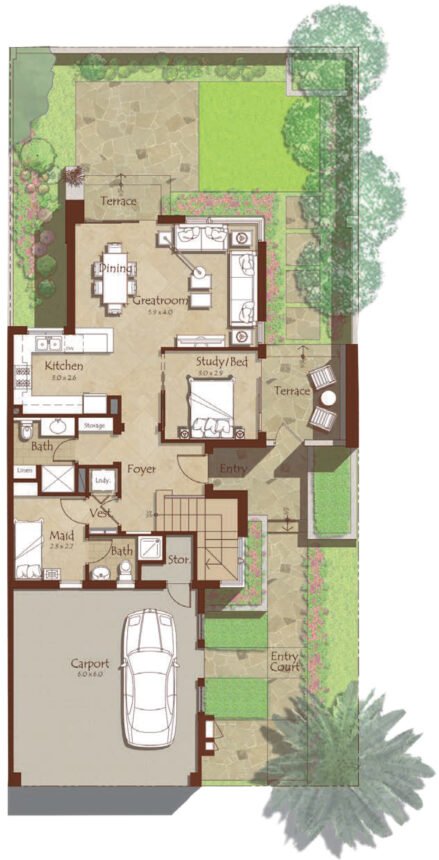 Floor Plans of Maple 1 - 4 Bedrooms Townhouses