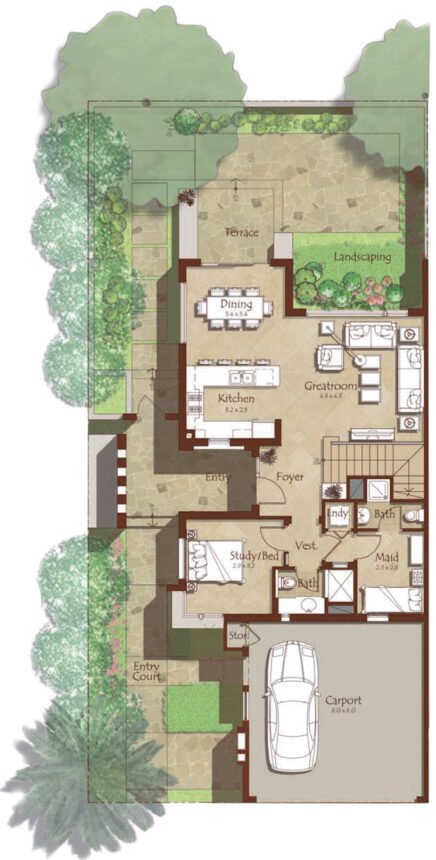 Floor Plans of Maple 1 - 5 Bedrooms Townhouses