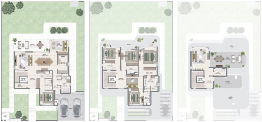 Floor Plans of Park Gate 2 - 5 Bedrooms Villas