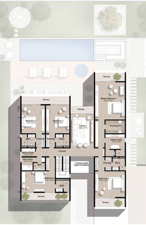 Floor Plans of Parkway Vistas - 6 Bedrooms Villas
