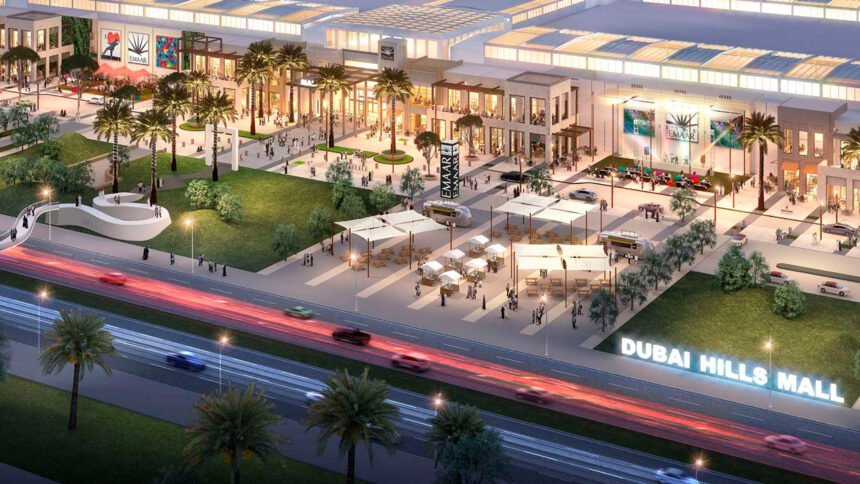 Dubai Hills Mall with shops and boutiques