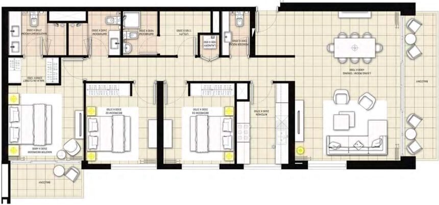 Floor Plans of Park Heights 1 - 3 Bedrooms Apartments