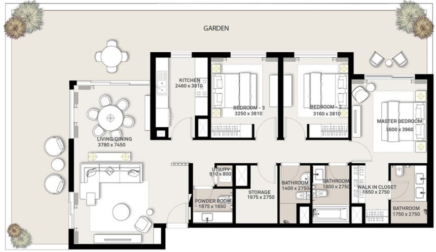Floor Plans of Park Ridge - 3 Bedrooms Apartments