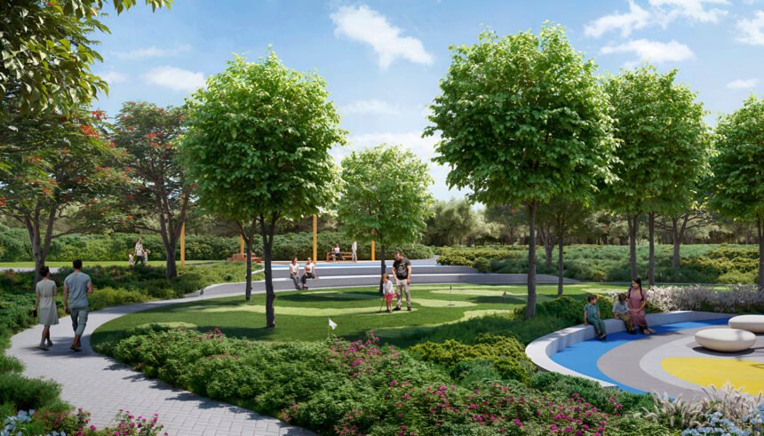 Landscaped courtyard and gardens