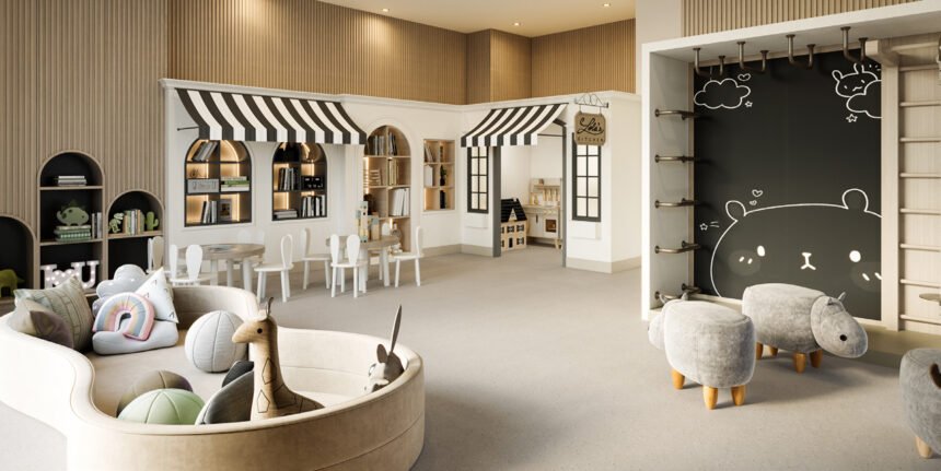 Children's playground and children's pool