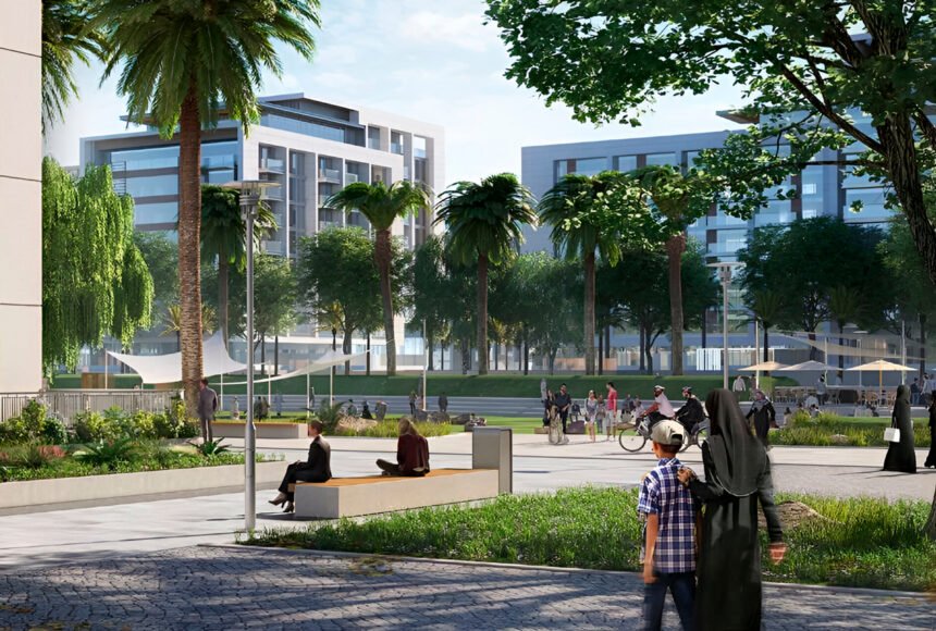 Landscaped gardens and walking paths