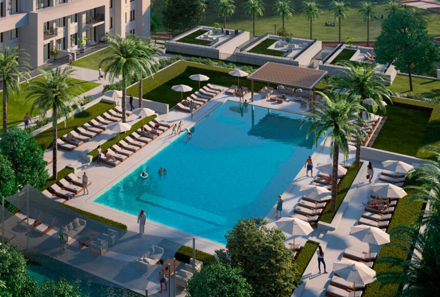 Adult and children's swimming pools