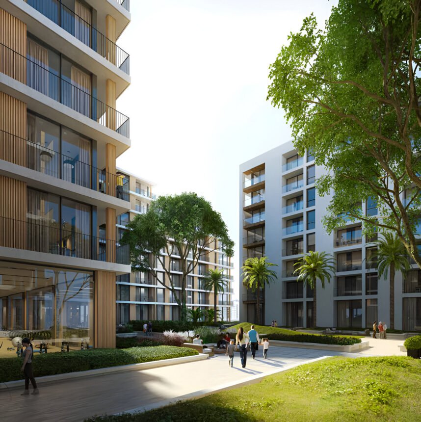 Walking areas and an indoor courtyard