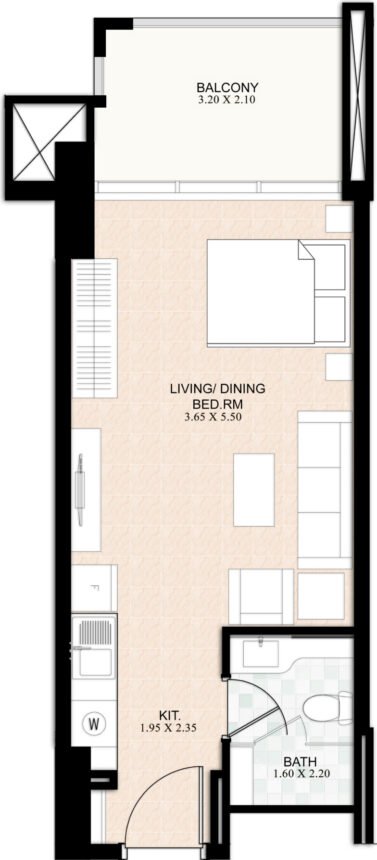 Планировки Pinnacle - Студия Апартаменты