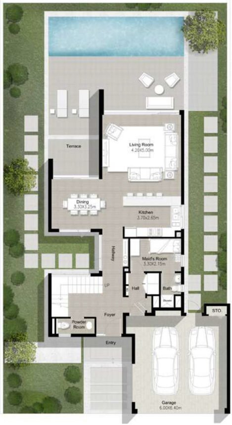 Floor Plans of Sidra 3 - 3 Bedrooms Villas