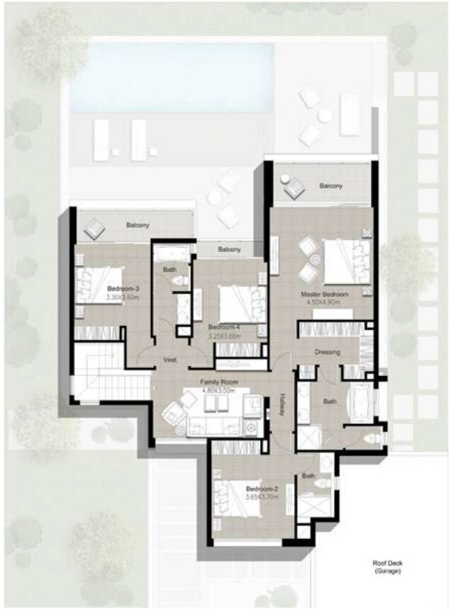 Floor Plans of Sidra 3 - 5 Bedrooms Villas