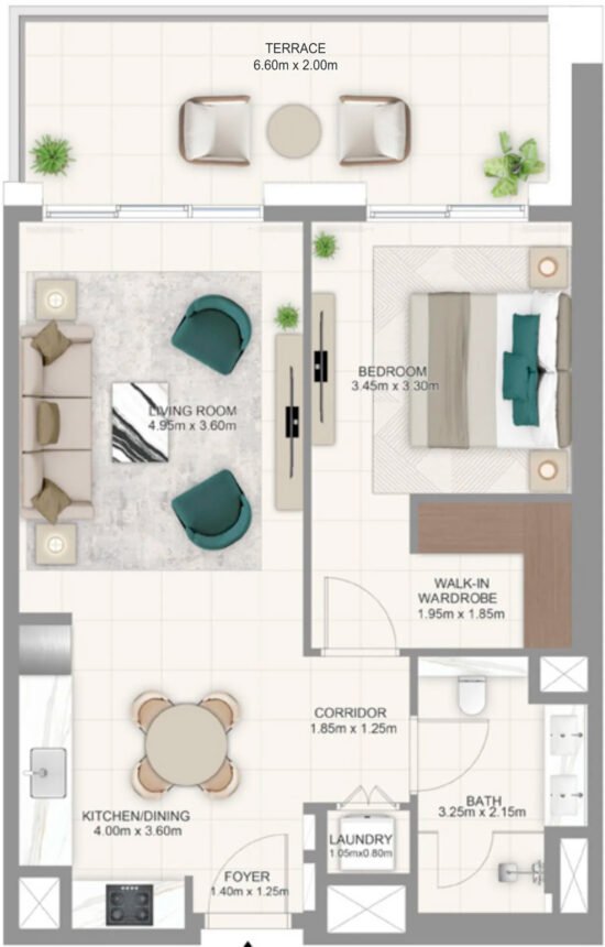 Планировки Parkland - 2 спальни Апартаменты